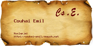 Csuhai Emil névjegykártya